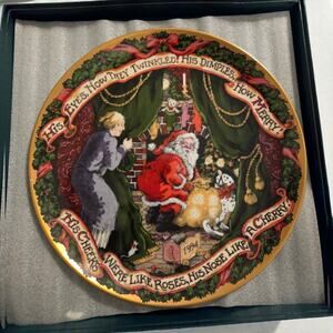 Fitz and Floyd Annual Christmas Plate Night Before Christmas in Original Box